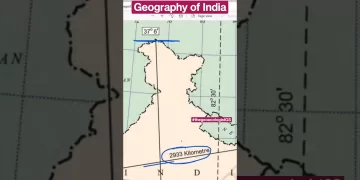 Location & Extent of India- GeoecologistGS #shorts