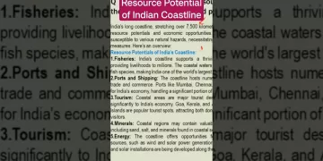 Resource Potential of Indian Coastline-GS Paper 1 2023 #shorts