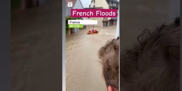 France Floods #disaster #viral #shorts