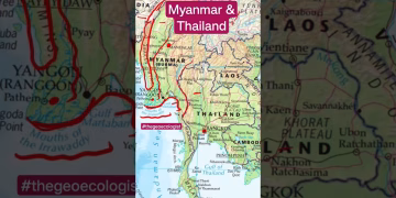 Geography of Myanmar - Geography of Thailand #upsc #shorts