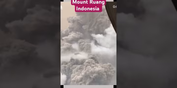 Mount Ruang Eruption - Indonesia #viral #shorts