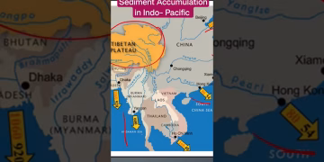 Sediment Accumulation in Indo-Pacific Region- Rivers of China #shorts