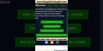 MA geography entrance - UGC NET Geography - UPSC #shorts