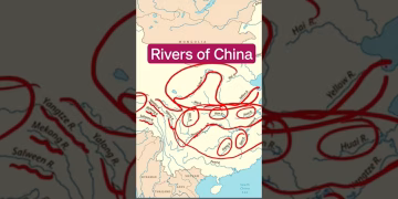 Rivers of China- Geography of China #upsc #viralshorts #shorts