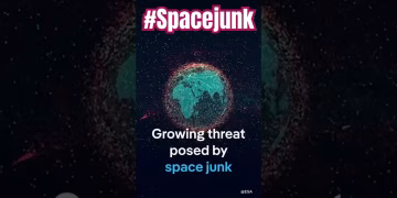 Space junk- A growing threat #esa #nasa #isro #viralvideo #shorts