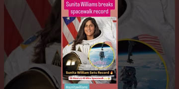 Sunita Williams breaks spacewalk record #sunitawilliams #spacewalk #nasa #viralshorts