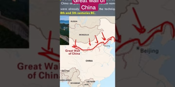 The Great Wall of China- Geography of China #shorts