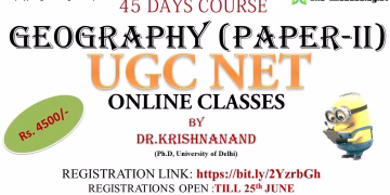 UGC NET ONLINE CLASSES |  GEOGRAPHY | PAPER-2 | BY Dr.Krishnanand