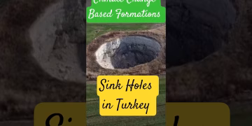 Sink Holes in Turkey due to climate change #karst #sinkhole #turkey #shorts