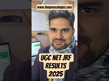 UGC NET JRF Geography Results 2025 #thegeoecologist #shorts