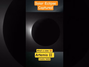 Solar eclipse captured by Artemis II #nasa #artemis #shorts