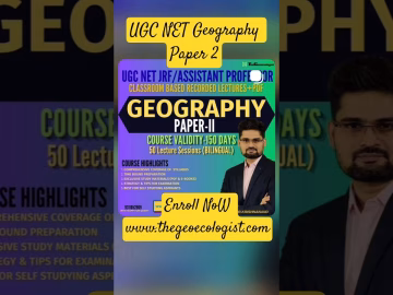 Ugc net geography paper 2 course #thegeoecologist #shorts