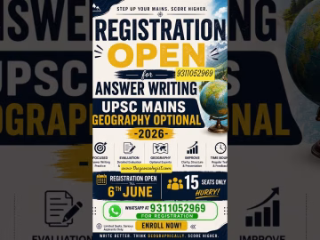 Geography Optional Answer Writing - Registration Open for Mains 2026 #upsc #shorts