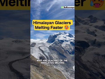 Himalayan glaciers melting faster #glaciers #himalaya #climatechange #shorts