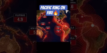 Pacific Ring of Fire- Multiple Earthquakes around Pacific #venezuela #earthquake #shorts