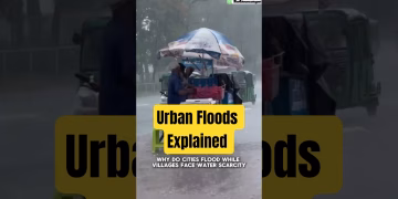 Urban Floods Explained #thegeoecologist #climatechange #urbanflood #shorts
