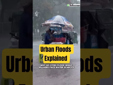 Urban Floods Explained #thegeoecologist #climatechange #urbanflood #shorts