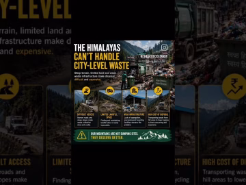 Himalayas are drowning in waste #wastemanagement #himalayas #viralvideo #shorts