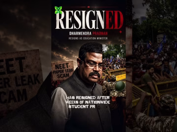 Pradhan resigns after student protests, taking moral responsibility. #India #Education