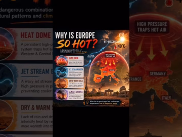 Why Europe is facing heat waves #heatwaves #europe #viralvideo #shorts