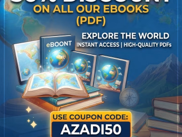 Get 50% OFF All Geography eBooks with AZADI50 🌍