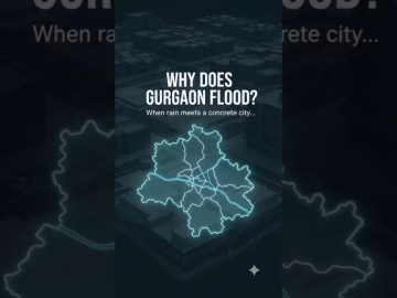 Why does Gurgaon flood after heavy rain?#UrbanFlooding #Gurgaon