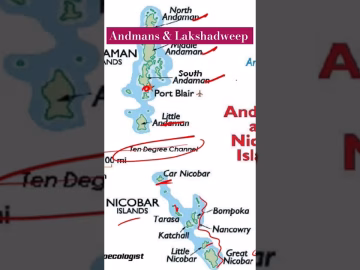 Andamans & Nicobar- Lakshadweep Islands #upsc  #shorts
