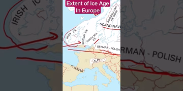 Extent of Ice Age in Europe - Europe water bodies formation #shorts