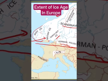 Extent of Ice Age in Europe - Europe water bodies formation #shorts
