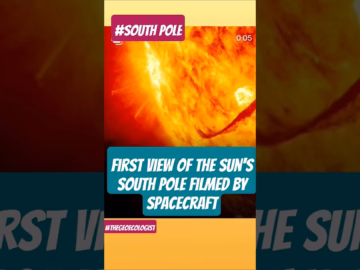 First view of the sun's south pole #europeanspaceagency #solarorbiter #shorts