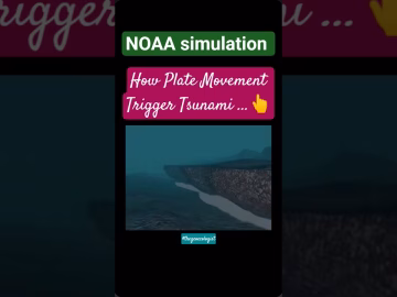 How Plate Tectonics triggers Tsunami #noaa #tsunami #shorts