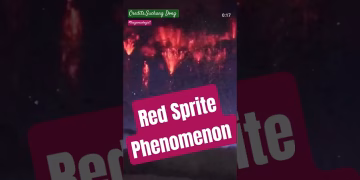 Red Sprite Phenomenon Captured in Tibet #redsprite #astrophotography #viralvideo #shorts
