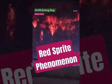 Red Sprite Phenomenon Captured in Tibet #redsprite #astrophotography #viralvideo #shorts